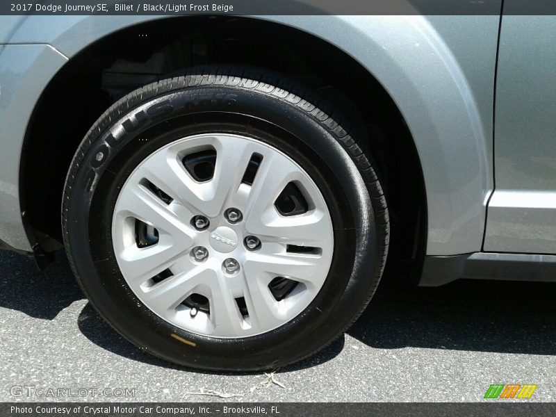 Billet / Black/Light Frost Beige 2017 Dodge Journey SE
