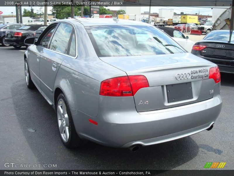 Quartz Grey Metallic / Black 2008 Audi A4 3.2 Quattro S-Line Sedan
