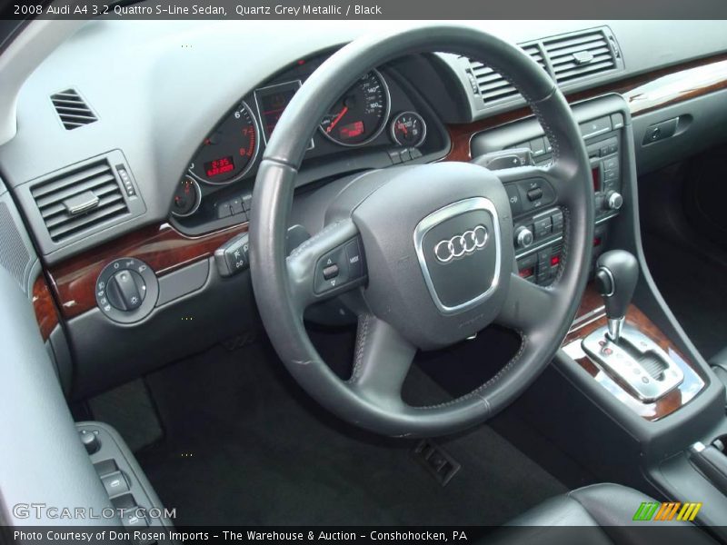 Quartz Grey Metallic / Black 2008 Audi A4 3.2 Quattro S-Line Sedan