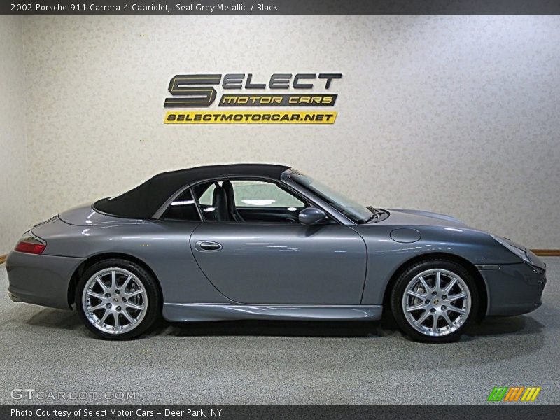 Seal Grey Metallic / Black 2002 Porsche 911 Carrera 4 Cabriolet