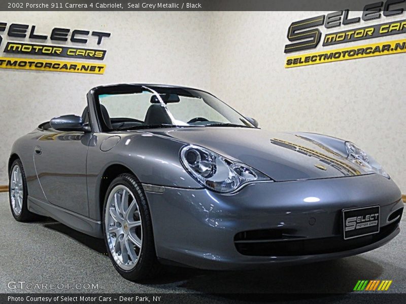 Seal Grey Metallic / Black 2002 Porsche 911 Carrera 4 Cabriolet