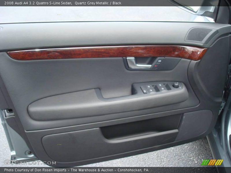 Quartz Grey Metallic / Black 2008 Audi A4 3.2 Quattro S-Line Sedan