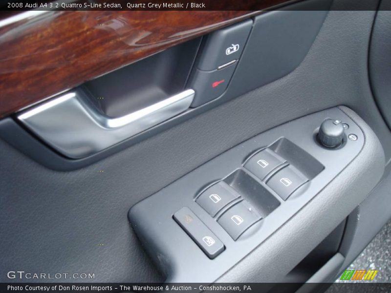 Quartz Grey Metallic / Black 2008 Audi A4 3.2 Quattro S-Line Sedan