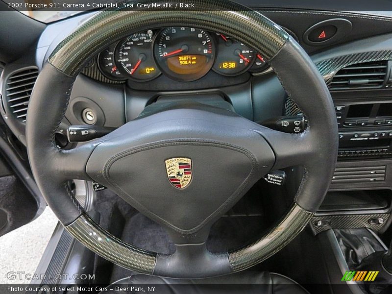 Seal Grey Metallic / Black 2002 Porsche 911 Carrera 4 Cabriolet