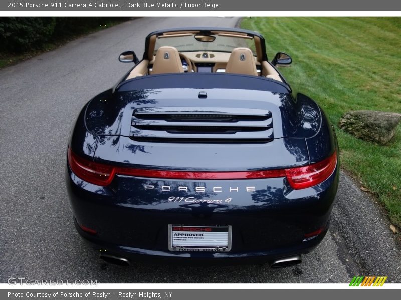 Dark Blue Metallic / Luxor Beige 2015 Porsche 911 Carrera 4 Cabriolet