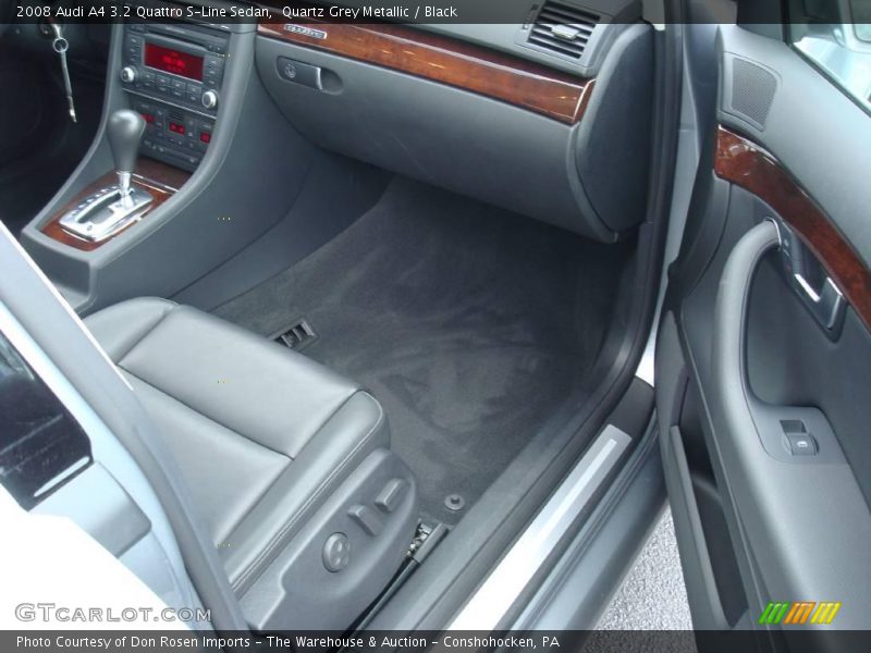 Quartz Grey Metallic / Black 2008 Audi A4 3.2 Quattro S-Line Sedan