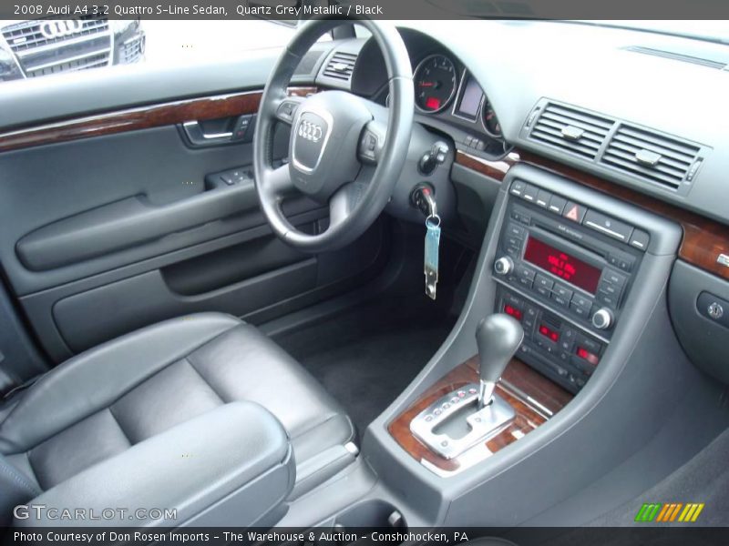 Quartz Grey Metallic / Black 2008 Audi A4 3.2 Quattro S-Line Sedan
