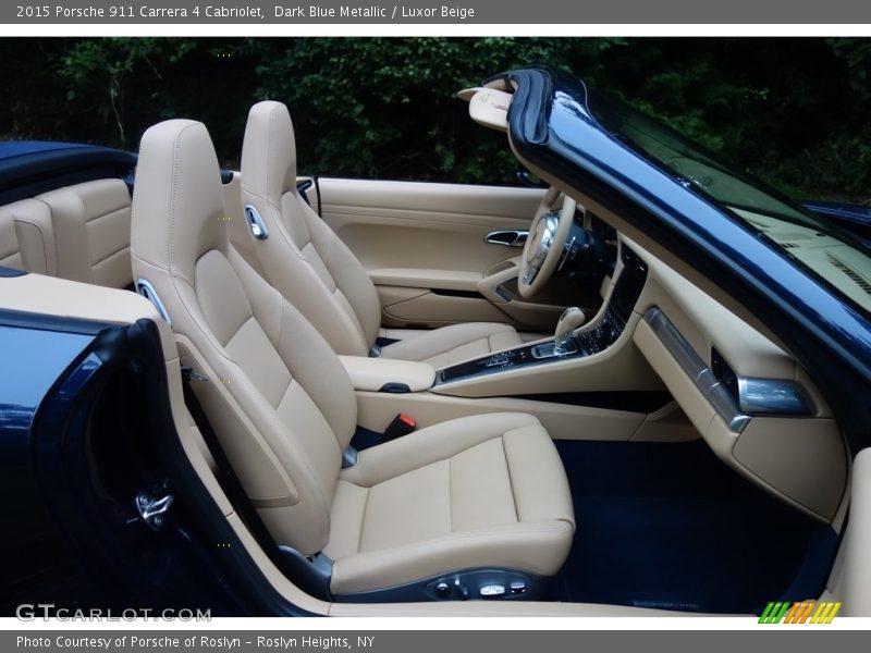Dark Blue Metallic / Luxor Beige 2015 Porsche 911 Carrera 4 Cabriolet