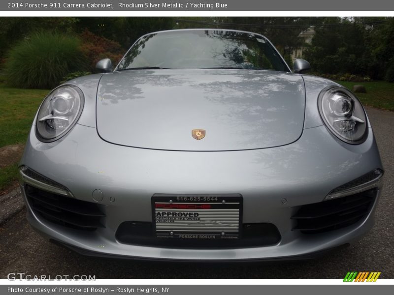 Rhodium Silver Metallic / Yachting Blue 2014 Porsche 911 Carrera Cabriolet