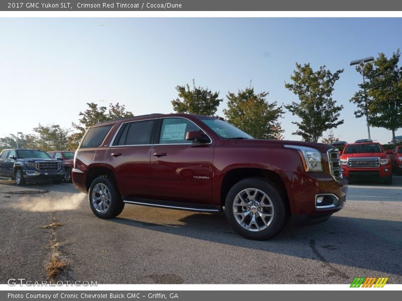Crimson Red Tintcoat / Cocoa/Dune 2017 GMC Yukon SLT