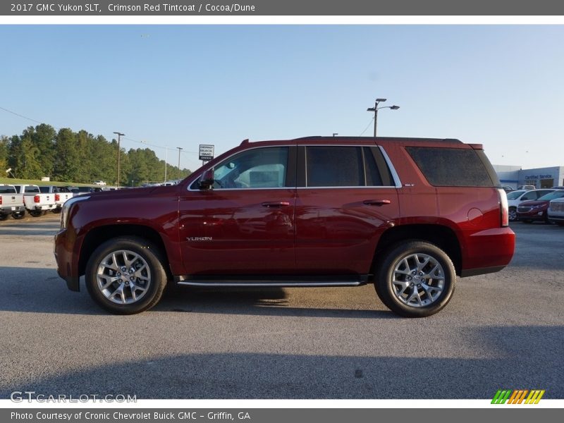 Crimson Red Tintcoat / Cocoa/Dune 2017 GMC Yukon SLT