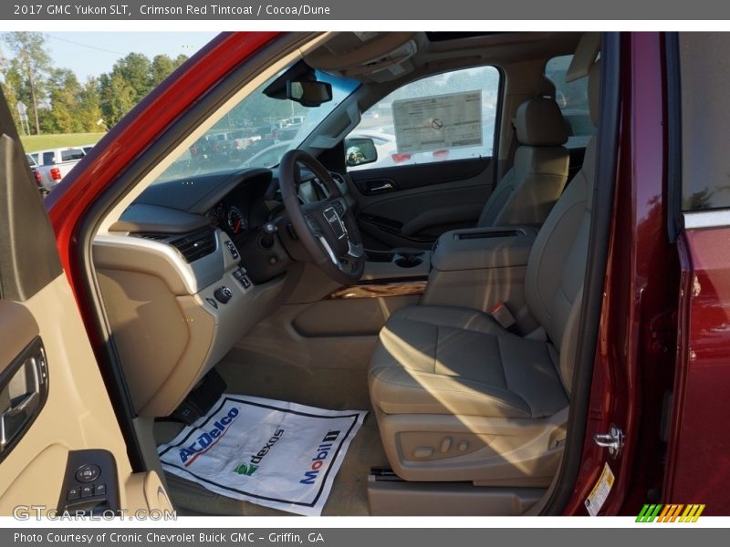 Crimson Red Tintcoat / Cocoa/Dune 2017 GMC Yukon SLT