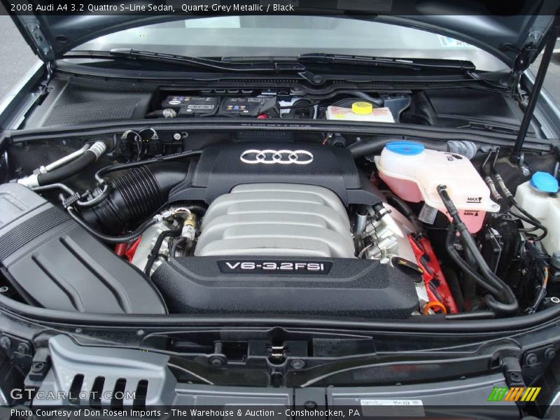 Quartz Grey Metallic / Black 2008 Audi A4 3.2 Quattro S-Line Sedan