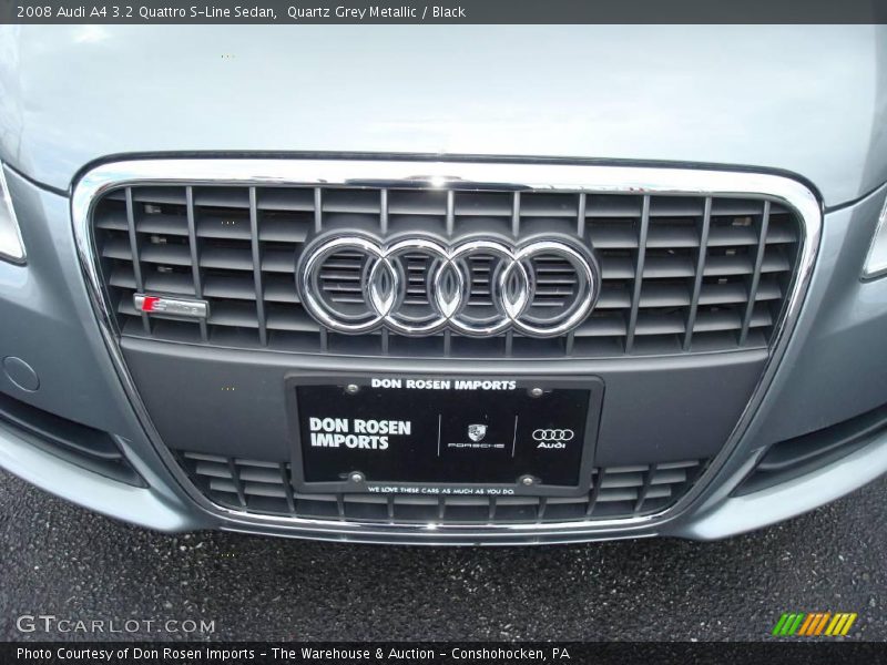 Quartz Grey Metallic / Black 2008 Audi A4 3.2 Quattro S-Line Sedan