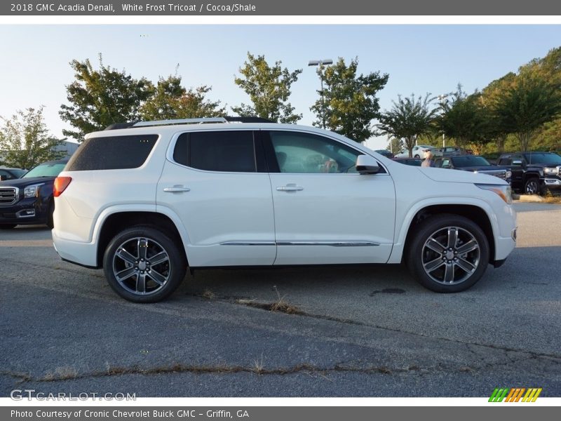 White Frost Tricoat / Cocoa/Shale 2018 GMC Acadia Denali