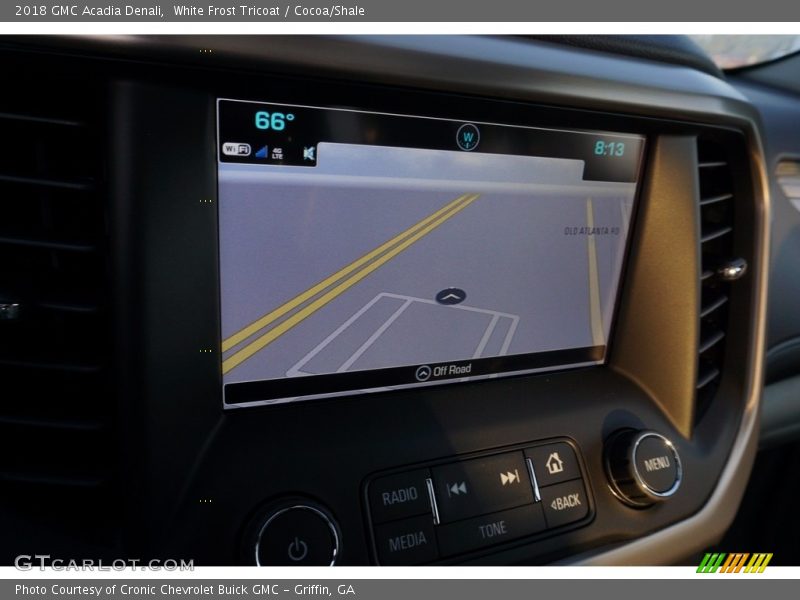 White Frost Tricoat / Cocoa/Shale 2018 GMC Acadia Denali