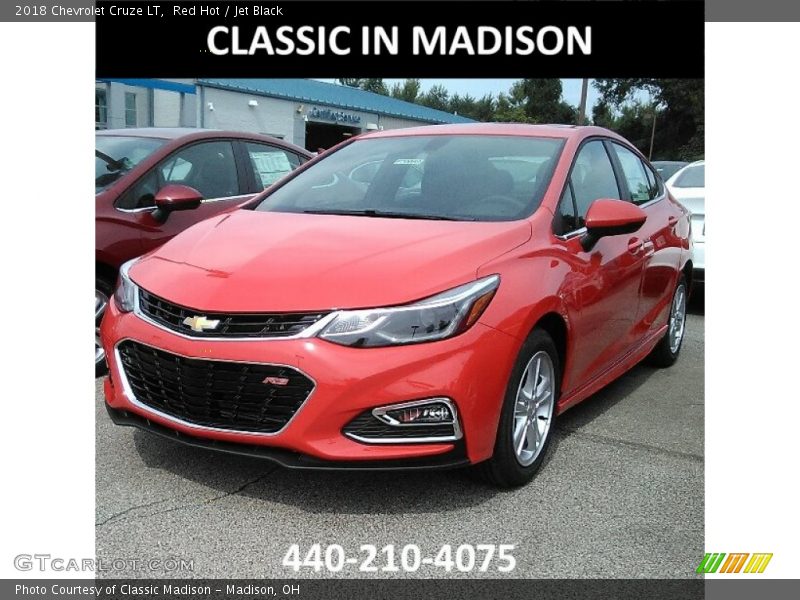 Red Hot / Jet Black 2018 Chevrolet Cruze LT