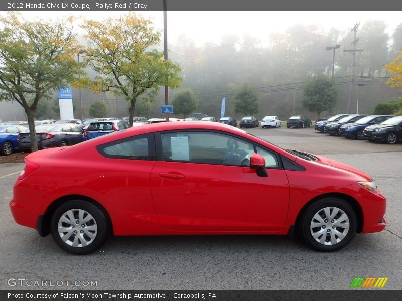 Rallye Red / Gray 2012 Honda Civic LX Coupe