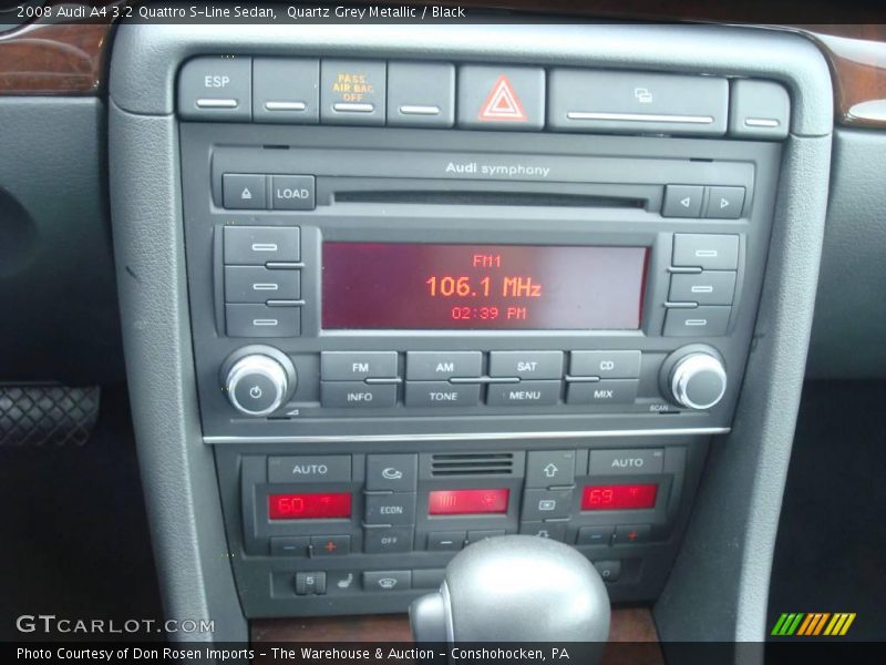 Quartz Grey Metallic / Black 2008 Audi A4 3.2 Quattro S-Line Sedan