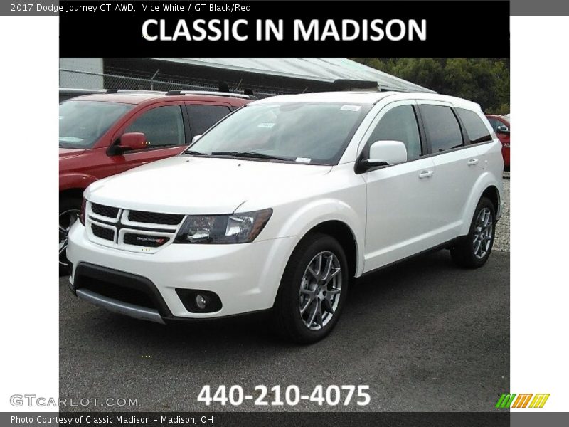 Vice White / GT Black/Red 2017 Dodge Journey GT AWD