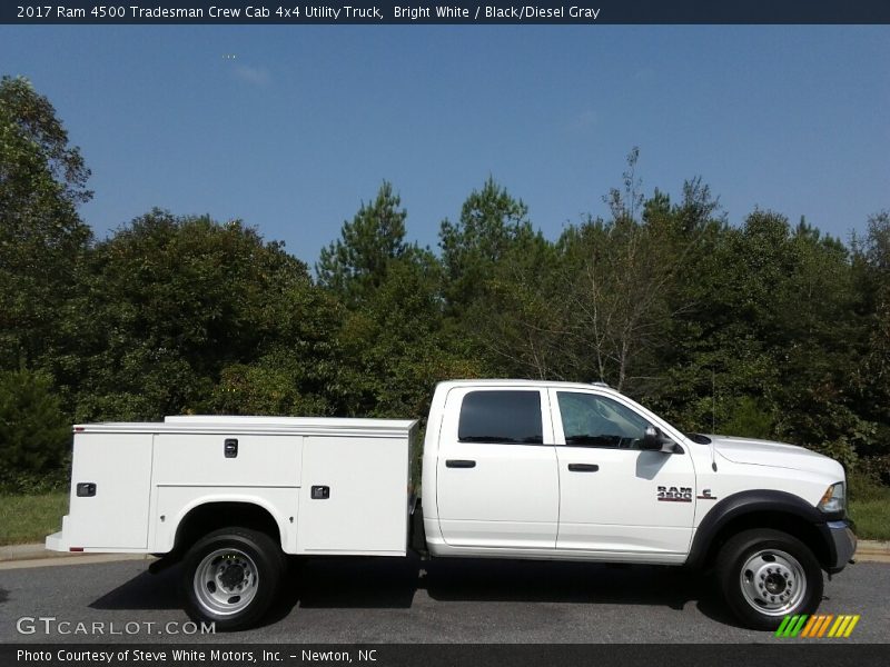 Bright White / Black/Diesel Gray 2017 Ram 4500 Tradesman Crew Cab 4x4 Utility Truck