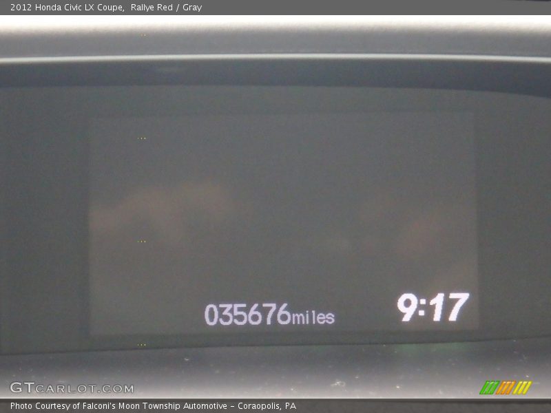 Rallye Red / Gray 2012 Honda Civic LX Coupe