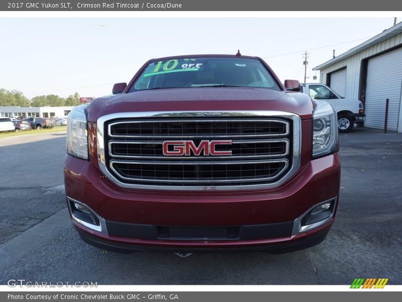 Crimson Red Tintcoat / Cocoa/Dune 2017 GMC Yukon SLT