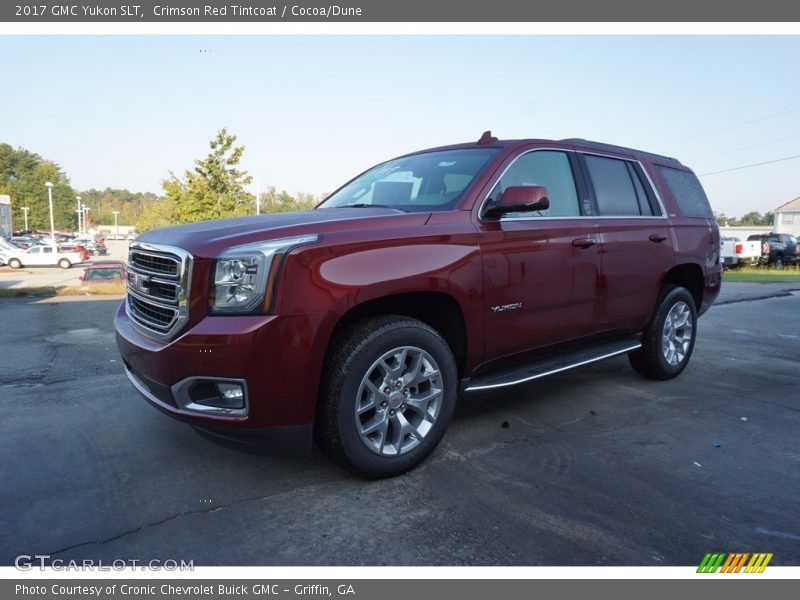 Crimson Red Tintcoat / Cocoa/Dune 2017 GMC Yukon SLT