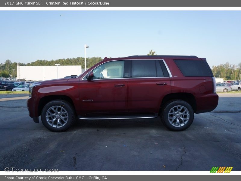 Crimson Red Tintcoat / Cocoa/Dune 2017 GMC Yukon SLT