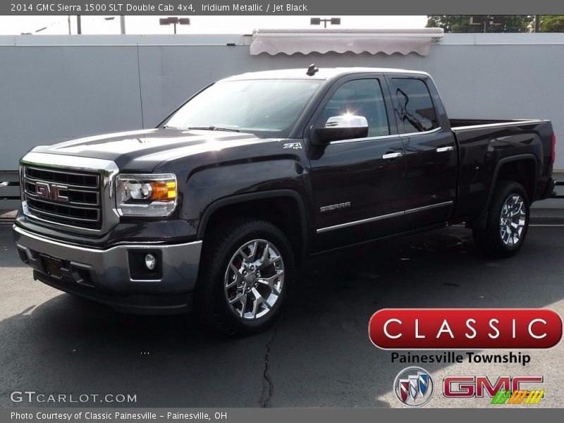 Iridium Metallic / Jet Black 2014 GMC Sierra 1500 SLT Double Cab 4x4