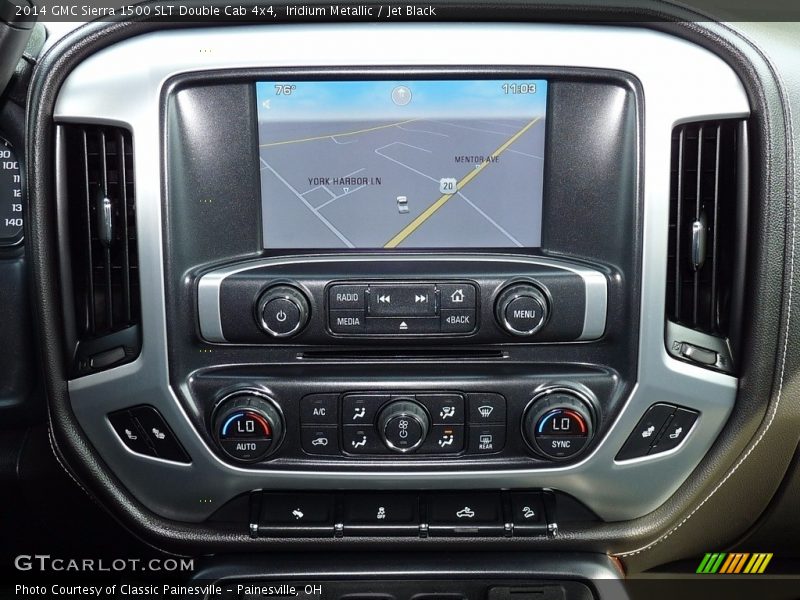 Iridium Metallic / Jet Black 2014 GMC Sierra 1500 SLT Double Cab 4x4