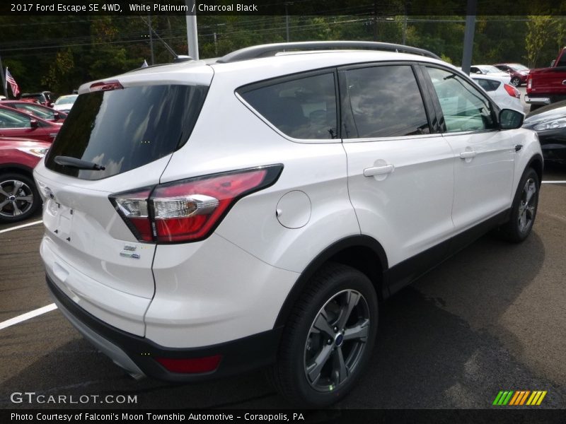 White Platinum / Charcoal Black 2017 Ford Escape SE 4WD