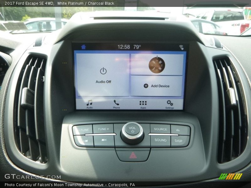 White Platinum / Charcoal Black 2017 Ford Escape SE 4WD