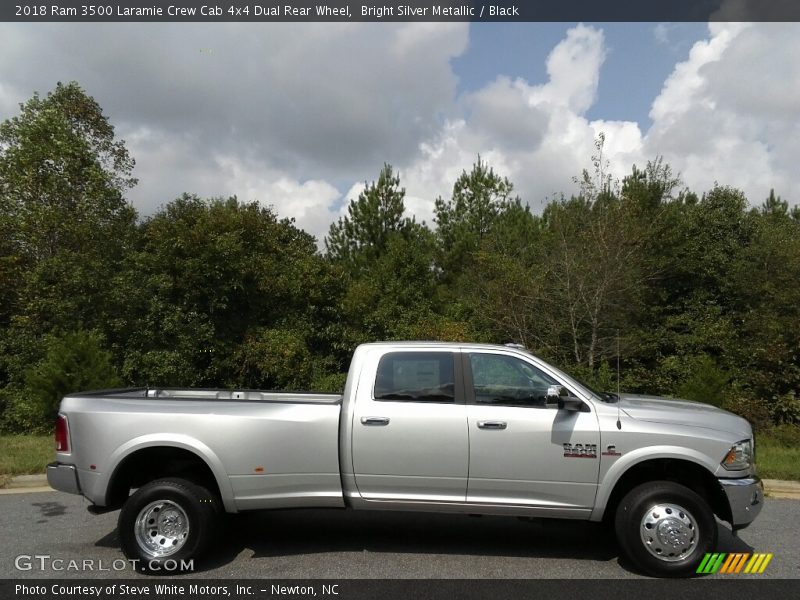 Bright Silver Metallic / Black 2018 Ram 3500 Laramie Crew Cab 4x4 Dual Rear Wheel
