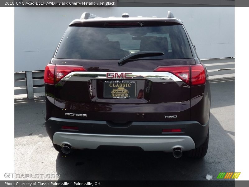Black Cherry Metallic / Jet Black 2018 GMC Acadia SLT AWD