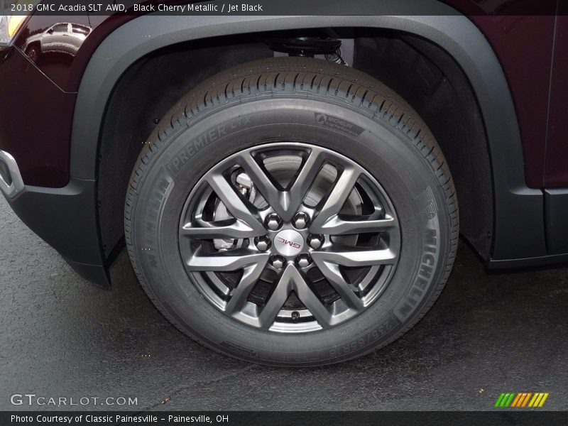 Black Cherry Metallic / Jet Black 2018 GMC Acadia SLT AWD