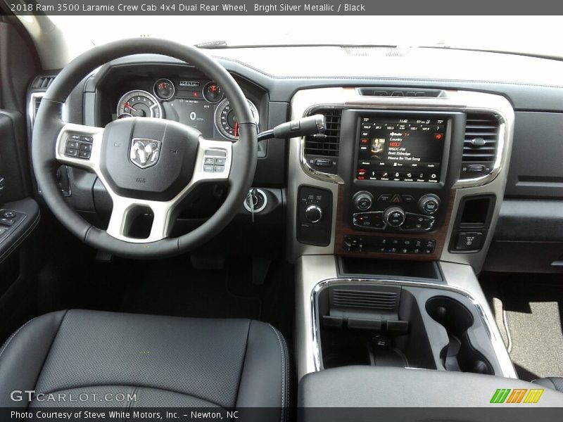 Bright Silver Metallic / Black 2018 Ram 3500 Laramie Crew Cab 4x4 Dual Rear Wheel