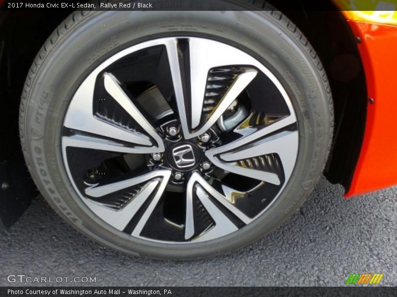Rallye Red / Black 2017 Honda Civic EX-L Sedan