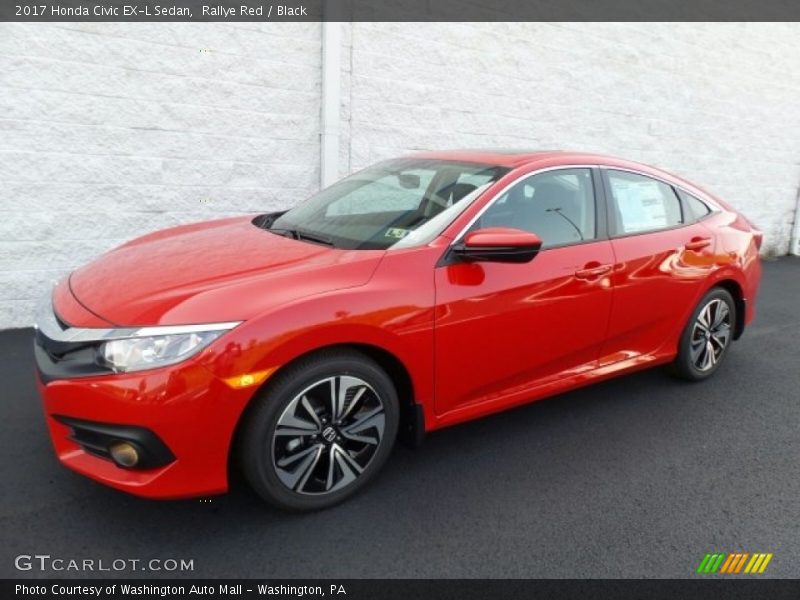 Rallye Red / Black 2017 Honda Civic EX-L Sedan