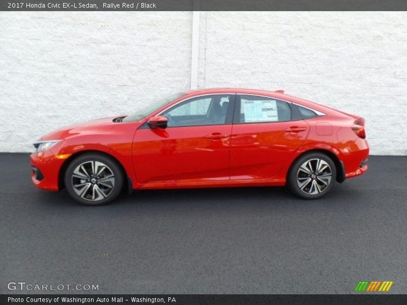 Rallye Red / Black 2017 Honda Civic EX-L Sedan
