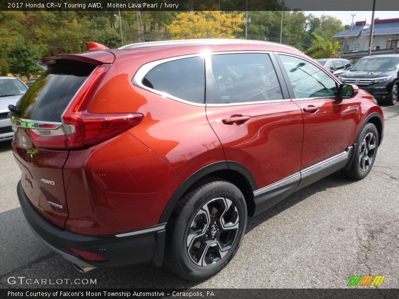 Molten Lava Pearl / Ivory 2017 Honda CR-V Touring AWD
