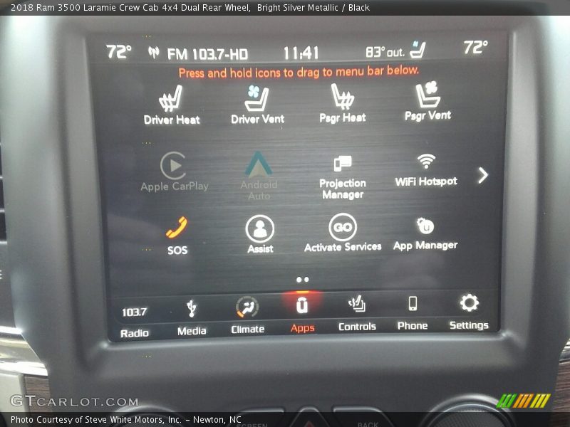 Bright Silver Metallic / Black 2018 Ram 3500 Laramie Crew Cab 4x4 Dual Rear Wheel