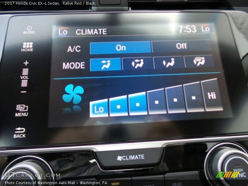 Rallye Red / Black 2017 Honda Civic EX-L Sedan
