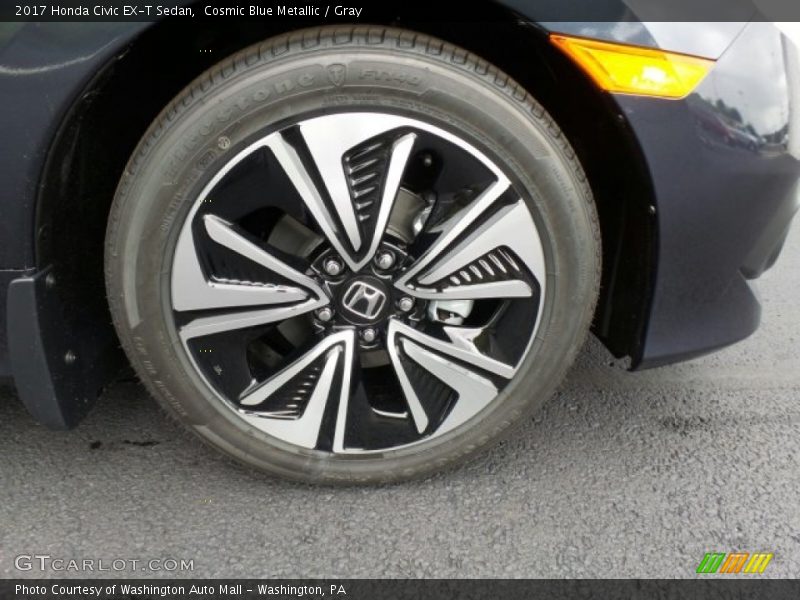 Cosmic Blue Metallic / Gray 2017 Honda Civic EX-T Sedan
