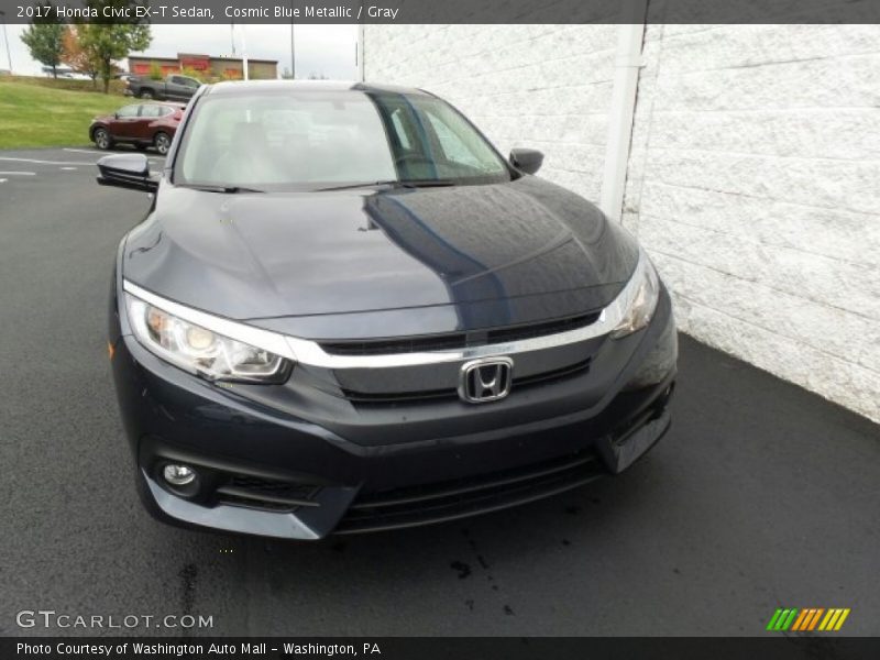 Cosmic Blue Metallic / Gray 2017 Honda Civic EX-T Sedan