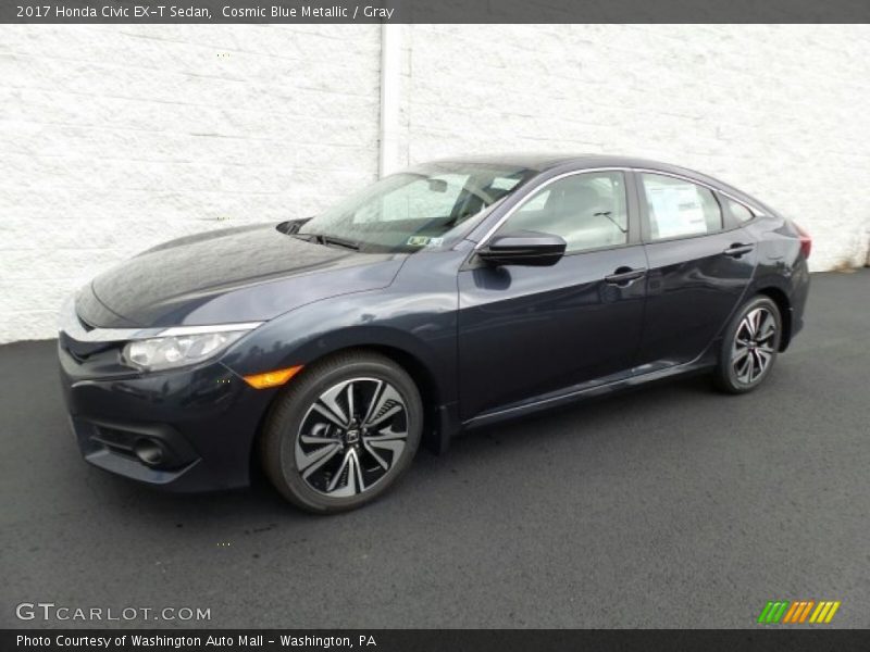 Cosmic Blue Metallic / Gray 2017 Honda Civic EX-T Sedan