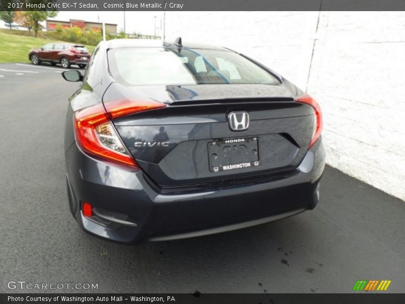 Cosmic Blue Metallic / Gray 2017 Honda Civic EX-T Sedan