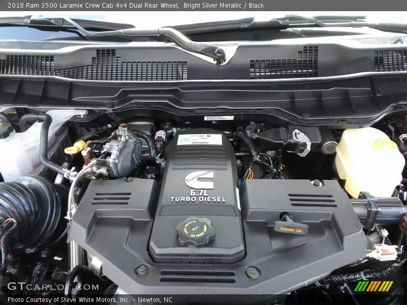 Bright Silver Metallic / Black 2018 Ram 3500 Laramie Crew Cab 4x4 Dual Rear Wheel