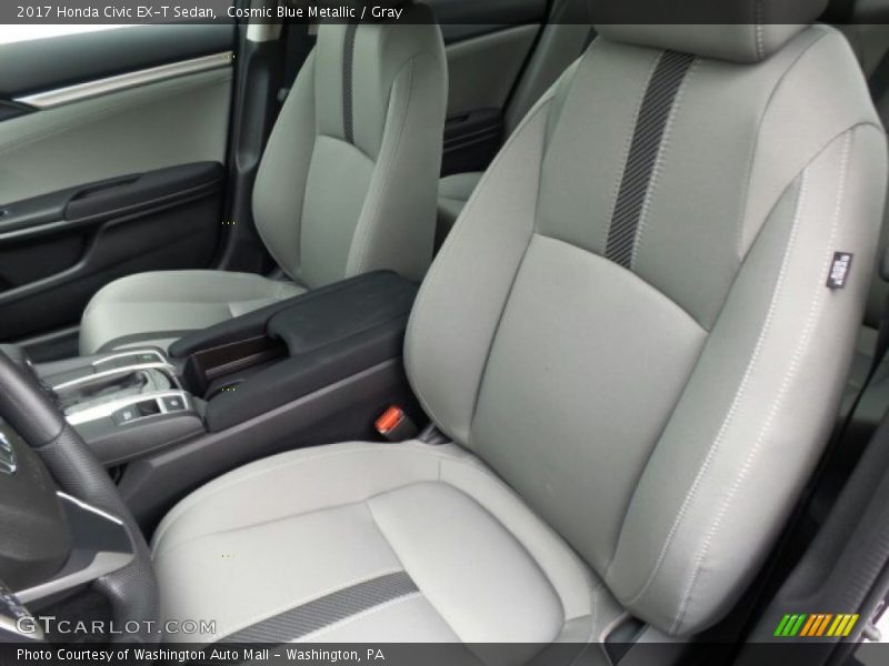 Cosmic Blue Metallic / Gray 2017 Honda Civic EX-T Sedan