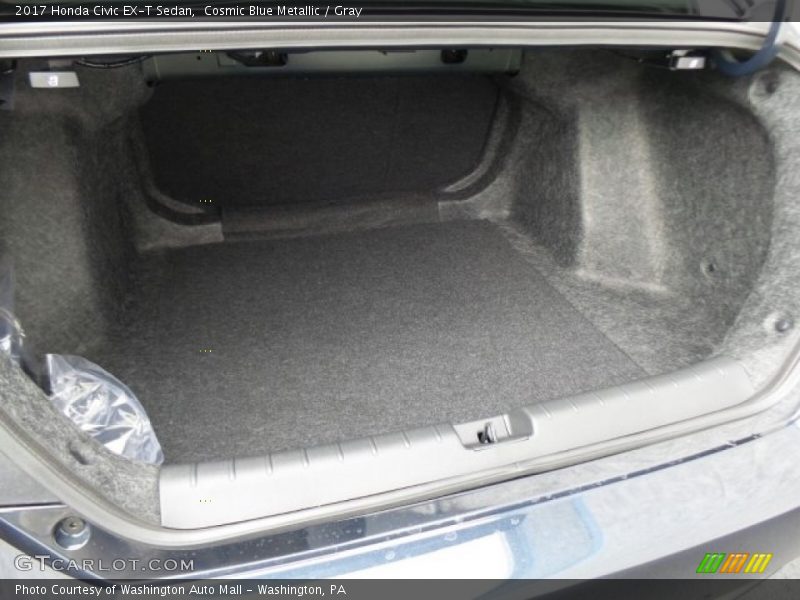 Cosmic Blue Metallic / Gray 2017 Honda Civic EX-T Sedan